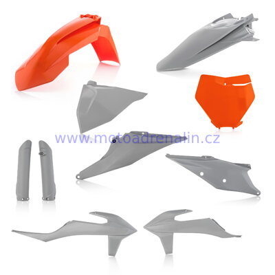 ACERBIS sada plastů FULL KIT KTM SX 125/150 SXF 250/350/450 oranžovo šedý 19-21