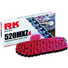 Motokrosový řetěz RK 520 MXZ4 červený 120 článků