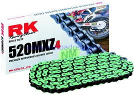 Motokrosový řetěz RK 520 MXZ4 zelený 120 článků