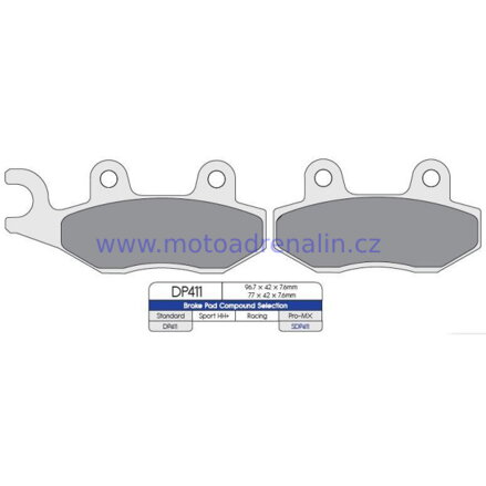 DP braking brzdové destičky DP411