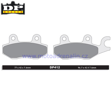 DP braking brzdové destičky DP412