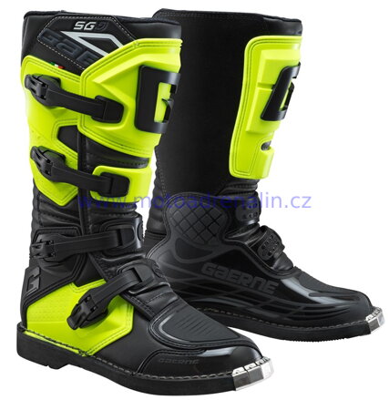 GAERNE SGJ 2023 Black/Fluo Yellow nový model 2023 dětských motokrosových bot