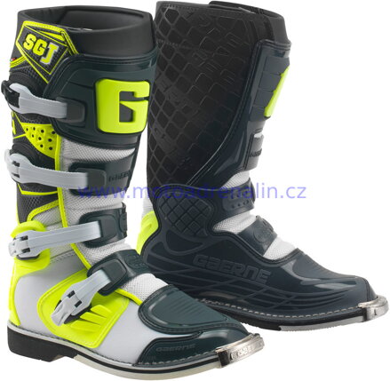Gaerne SG-J dětské motokrosové boty Bílo žluto šedé.