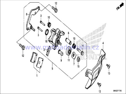 Honda parkovací destičky  CRF 1000 Afrika Twin DCT 16-20 dílč.1
