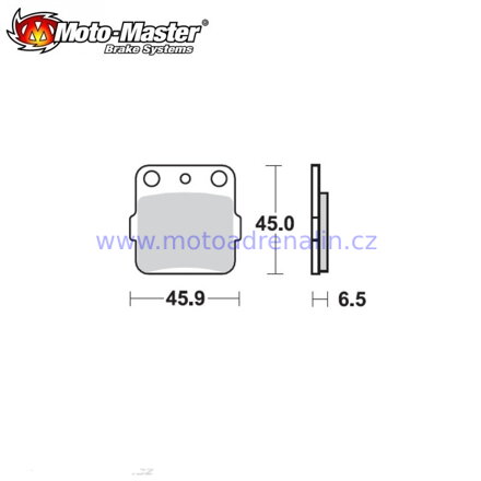 Motomaster zadní brzdové destičky 910-11 Yamaha YZ 65 18-24