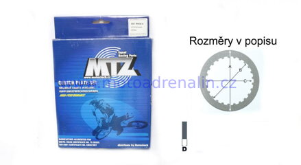MTZ sada spojkových plechů Yamaha YZ 250 94-21 YZF 450 07-18