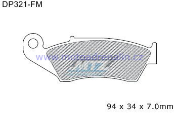 MTZ brzdové destičky DP321 FM směs offroad profi.