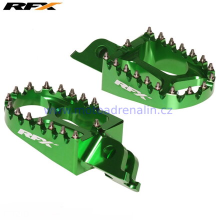 RFX Pro Series Footpegs Kawasaki KX250F / KX450F Green