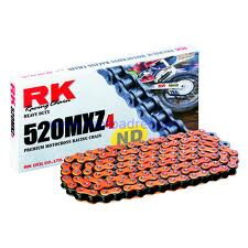 Motokrosový řetěz RK 520 MXZ4 oranžový 120 článků