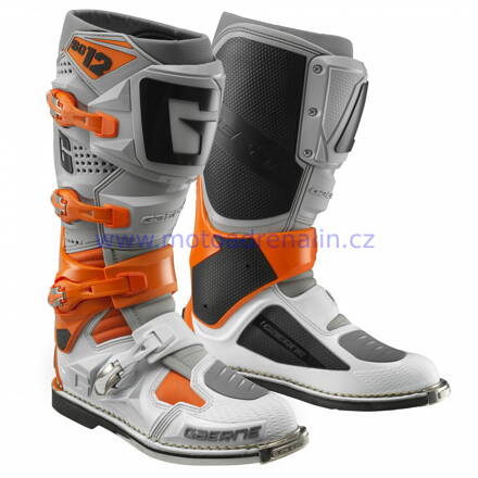 Boty na motokros enduro Gaerne SG12 Boots Orange Grey White 2021