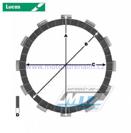 LUCAS spojkové lamely Suzuki XF 650 Frewing 97-02