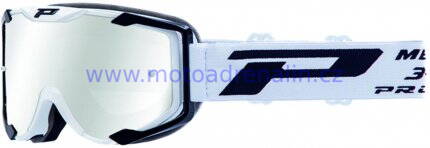 Brýle Progrip 3400 - bílé se stříbrnožlutým zrcadlovým sklem