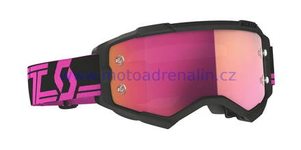 Brýle FURY CH Limited BCA, SCOTT - USA (černé, růžovo fialové chrom plexi s čepy pro slídy)